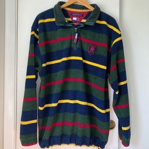 Striped Fleece Quarter Zip